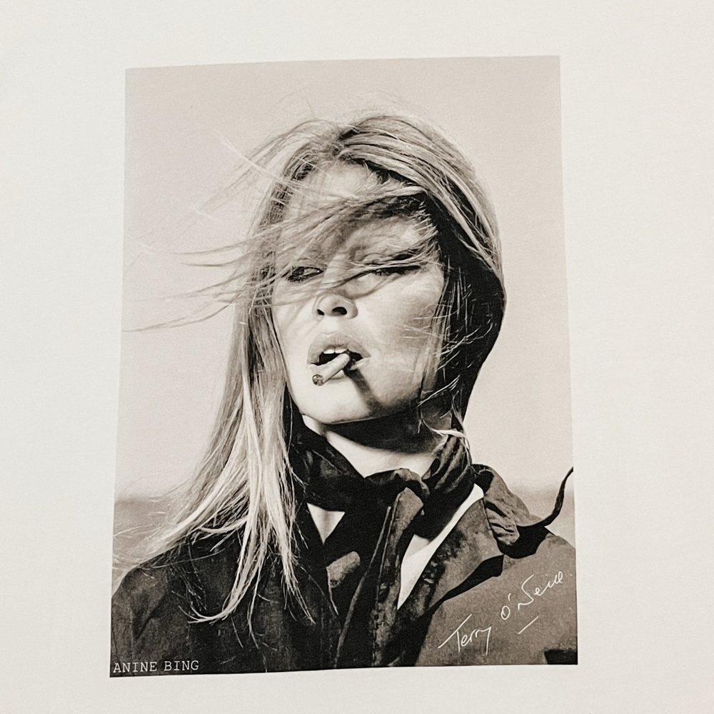 Anine Bing Ida Tee AB x Terry O’Neil—Brigitte Bardot Organic White Tee Large - Picture 3 of 12